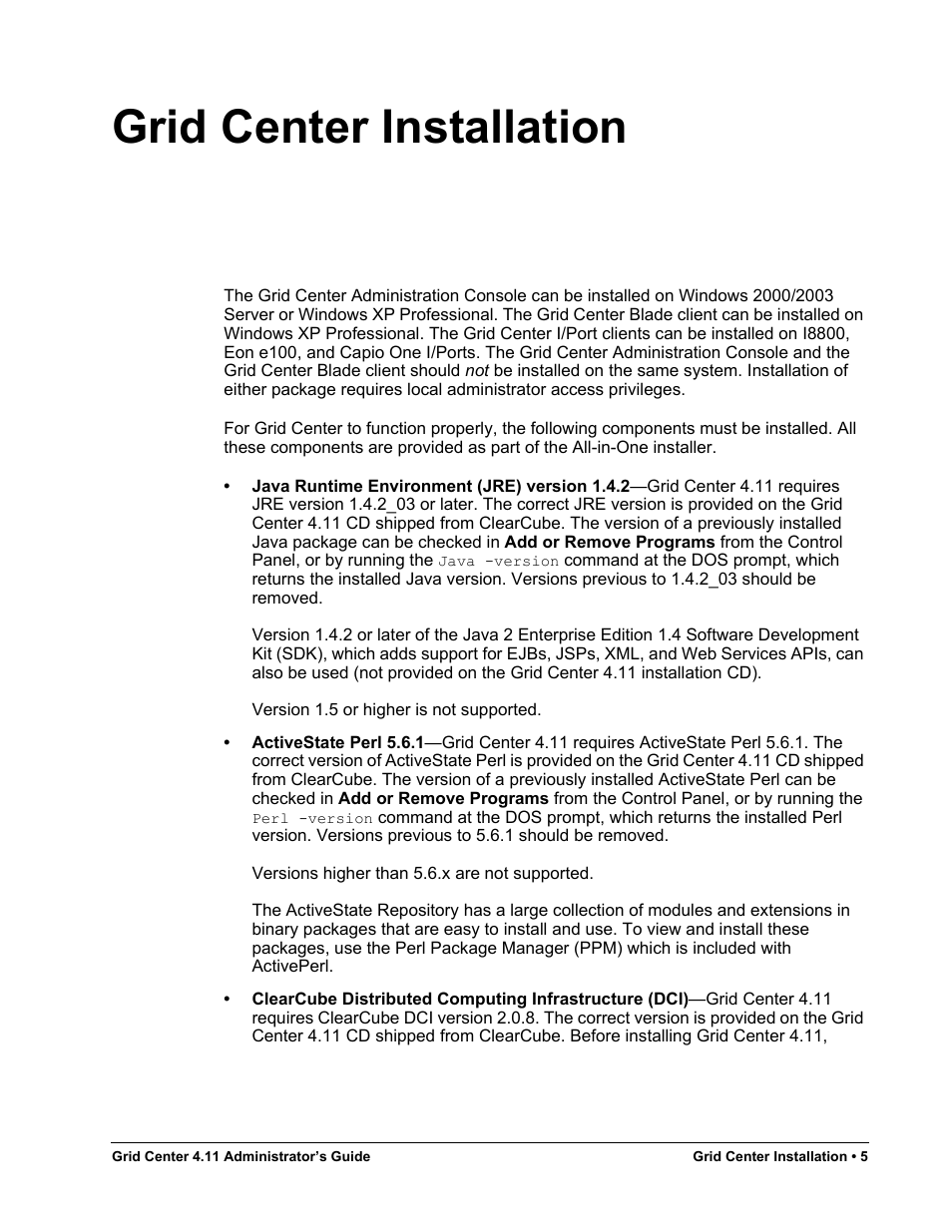 Grid center installation | ClearCube Grid Center Admin Guide 4.11 User Manual | Page 11 / 78