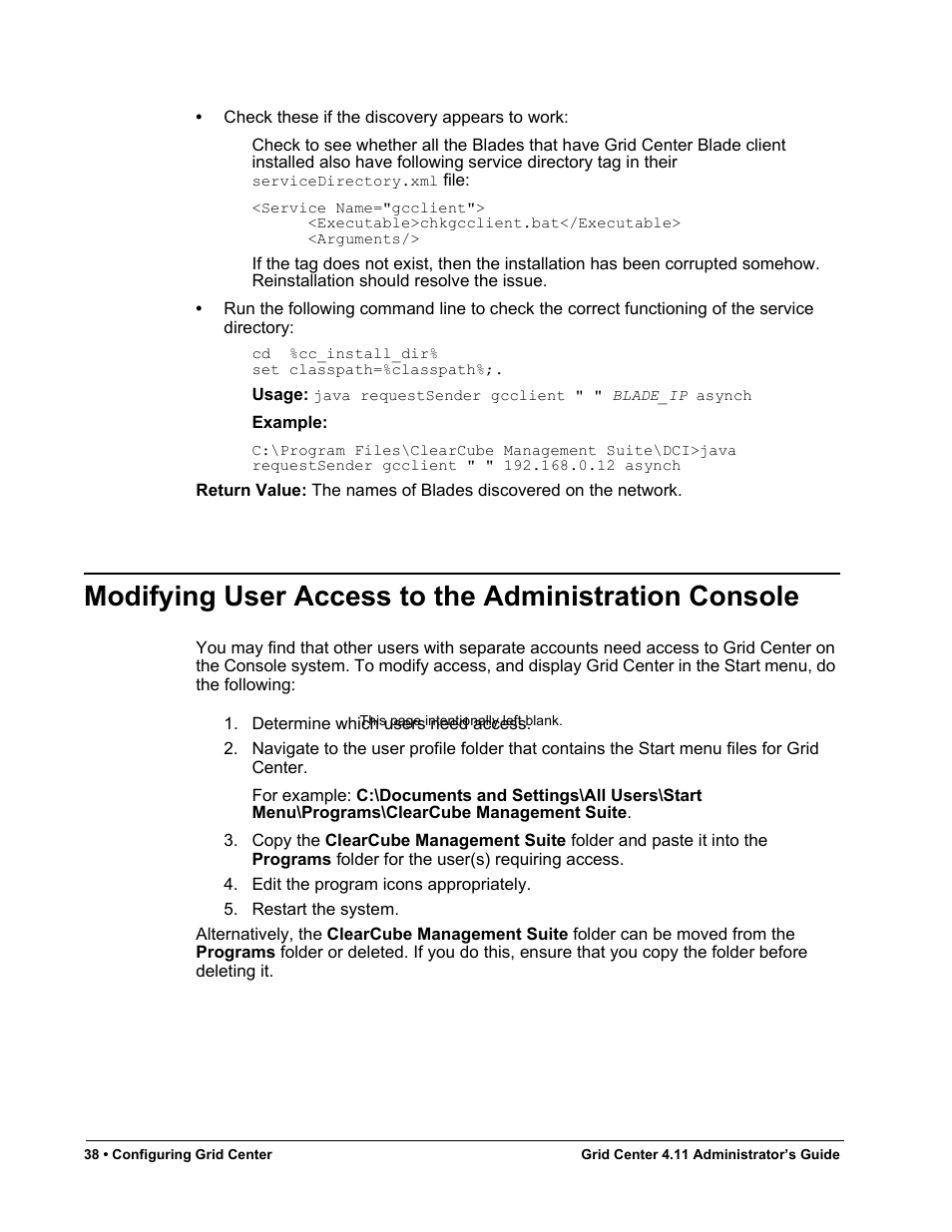 E modifying user access to the | ClearCube Grid Center Admin Guide 4.11 User Manual | Page 44 / 78