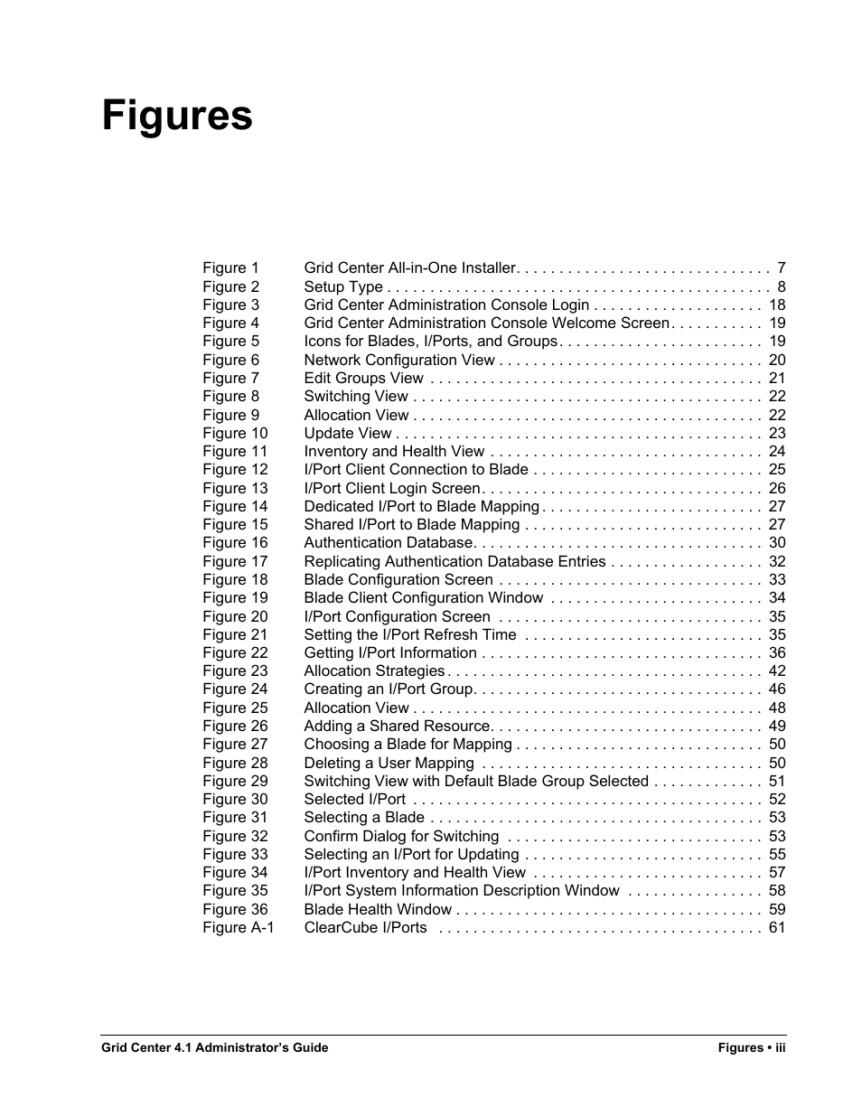Figures | ClearCube Grid Center Admin Guide 4.11 User Manual | Page 5 / 78