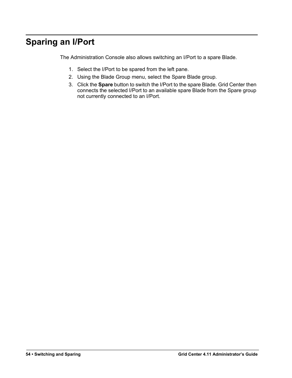 Sparing an i/port | ClearCube Grid Center Admin Guide 4.11 User Manual | Page 60 / 78