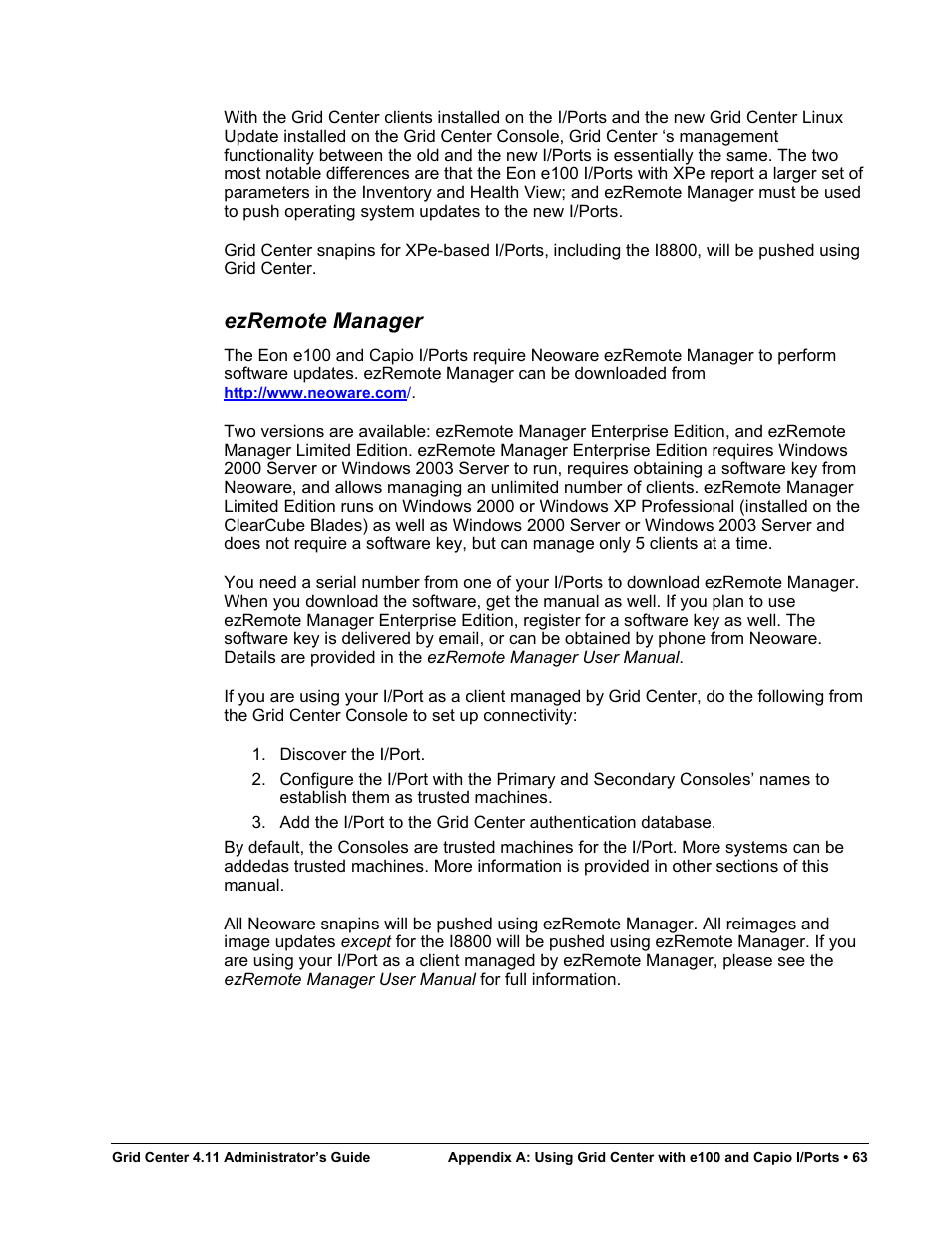 Ezremote manager | ClearCube Grid Center Admin Guide 4.11 User Manual | Page 69 / 78