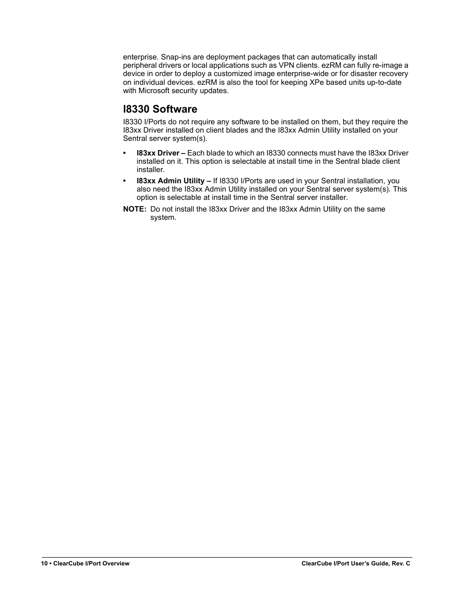 I8330 software | ClearCube I/Port Quick Reference Guide User Manual | Page 14 / 38