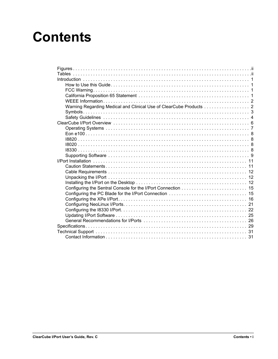 ClearCube I/Port Quick Reference Guide User Manual | Page 3 / 38