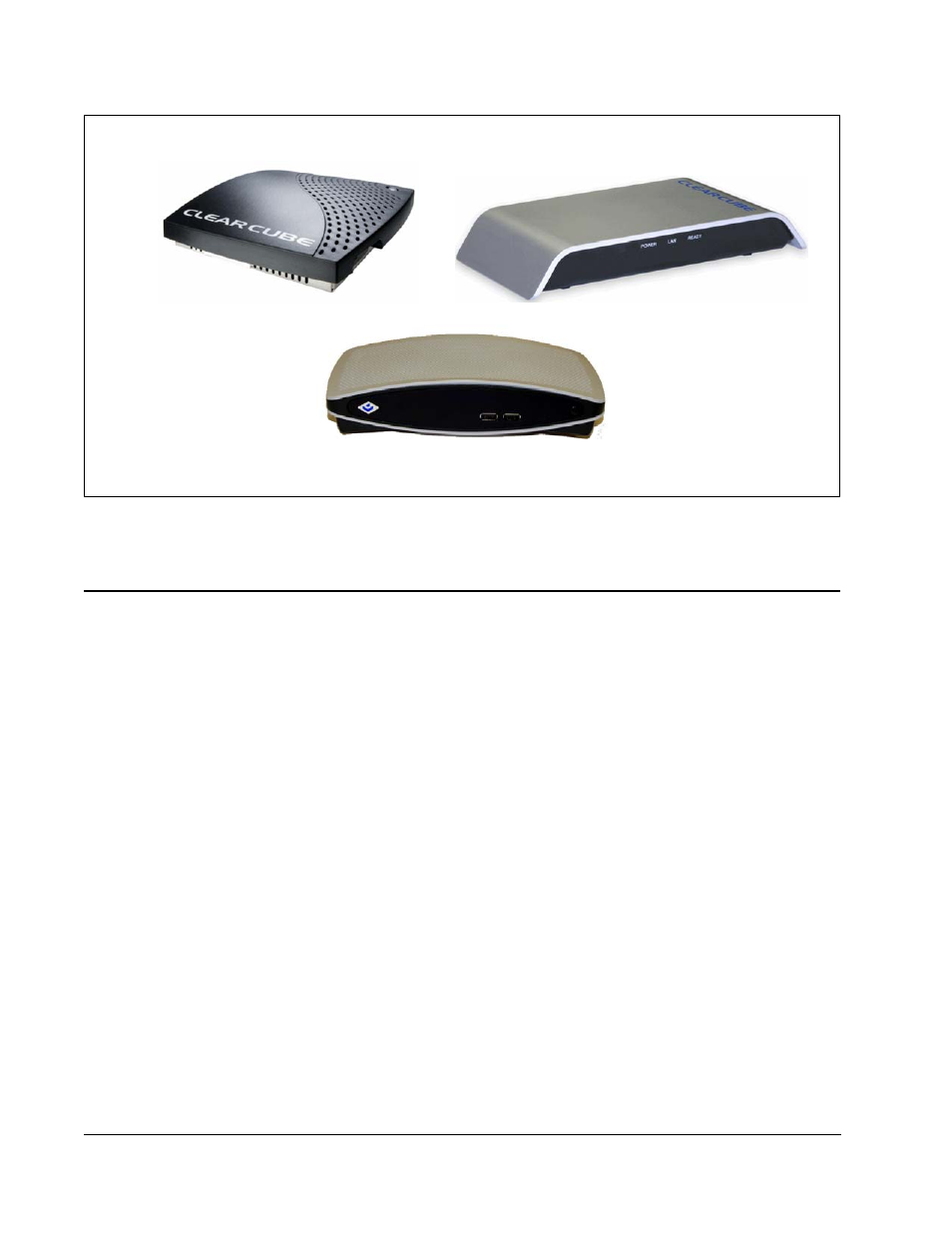 Thin clients and operating systems, Figure 1, Shows | ClearCube I/Port Users Guide User Manual | Page 12 / 52