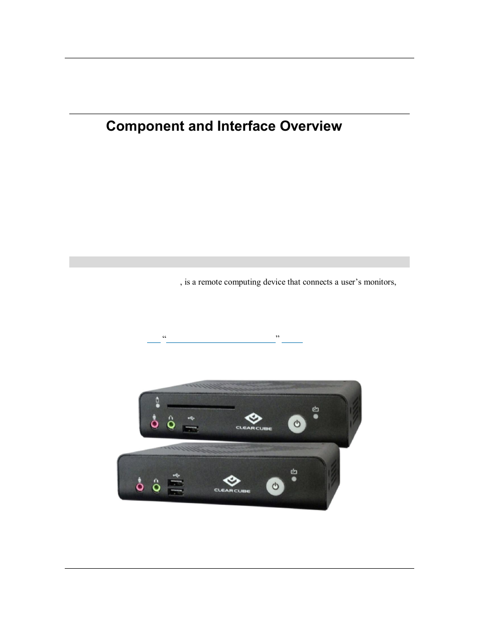 2 component and interface overview, 1 zero client, Component and interface overview | Zero client | ClearCube PCoIP System User's Guide User Manual | Page 10 / 126