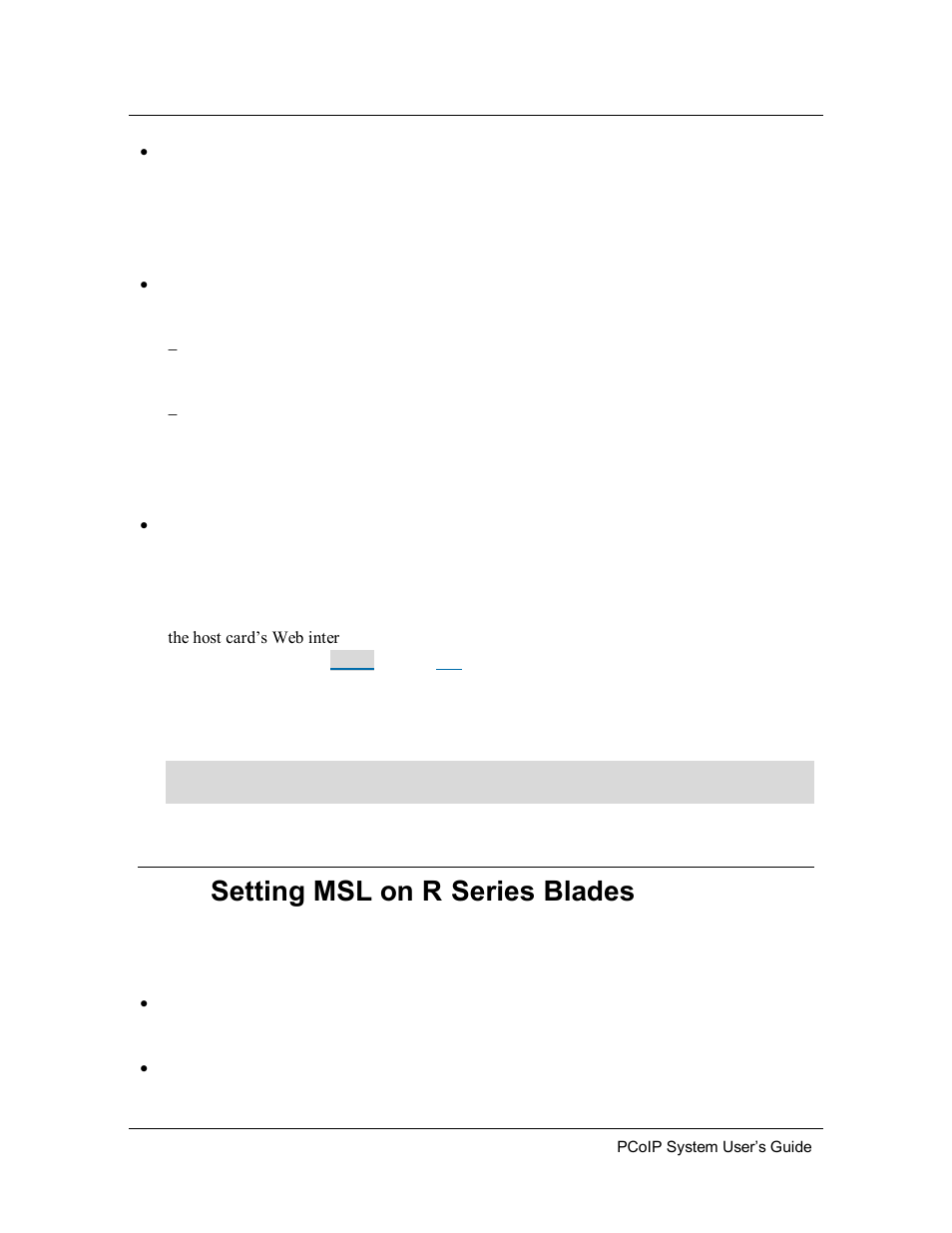 2 setting msl on r-series blades, Setting msl on r-series blades | ClearCube PCoIP System User's Guide User Manual | Page 103 / 126