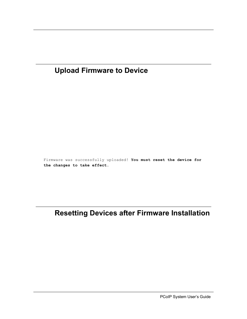 3 upload firmware to device, 4 resetting devices after firmware installation, 1 zero client | Upload firmware to device, Resetting devices after firmware installation, Zero client | ClearCube PCoIP System User's Guide User Manual | Page 113 / 126