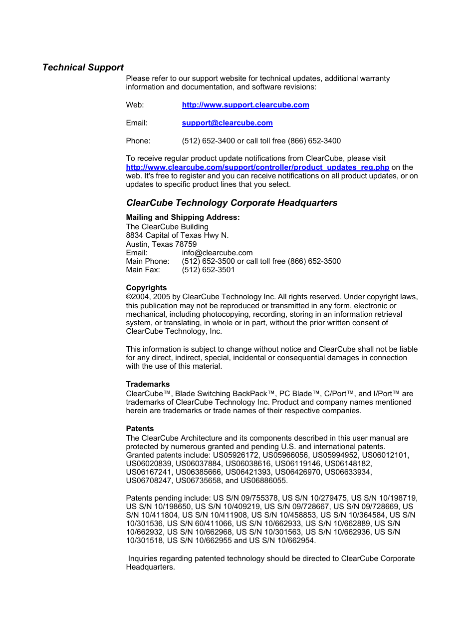 ClearCube R Series Pentium 4 User Manual | Page 2 / 142