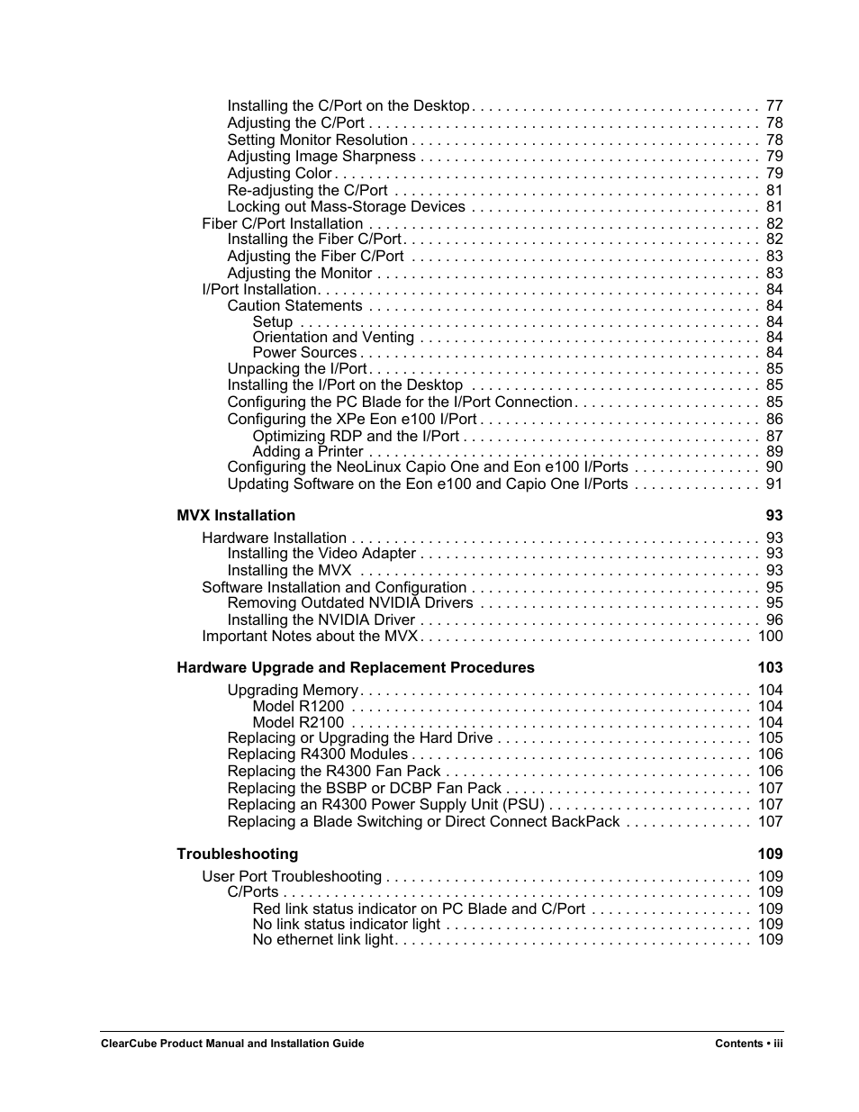 ClearCube R Series Pentium 4 User Manual | Page 5 / 142