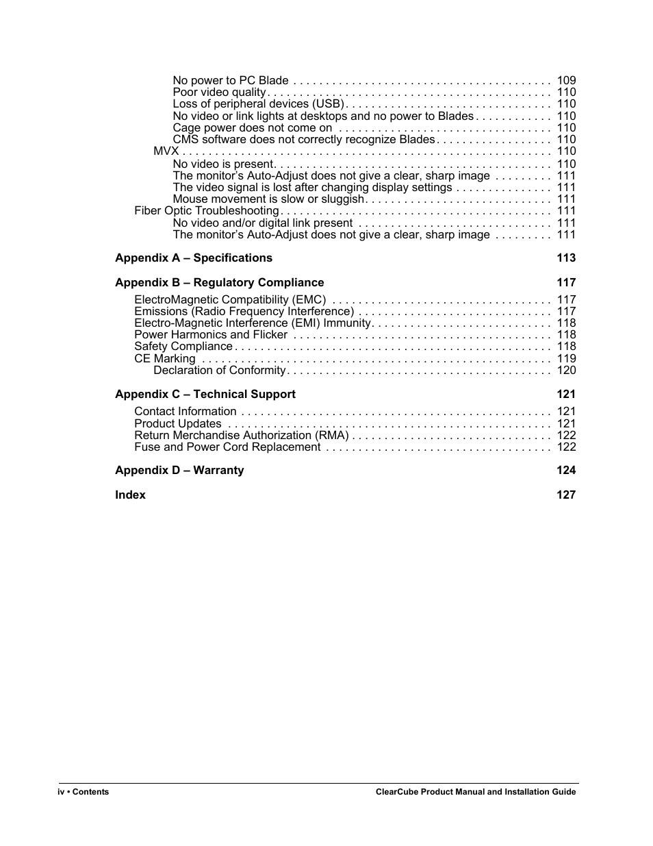 ClearCube R Series Pentium 4 User Manual | Page 6 / 142