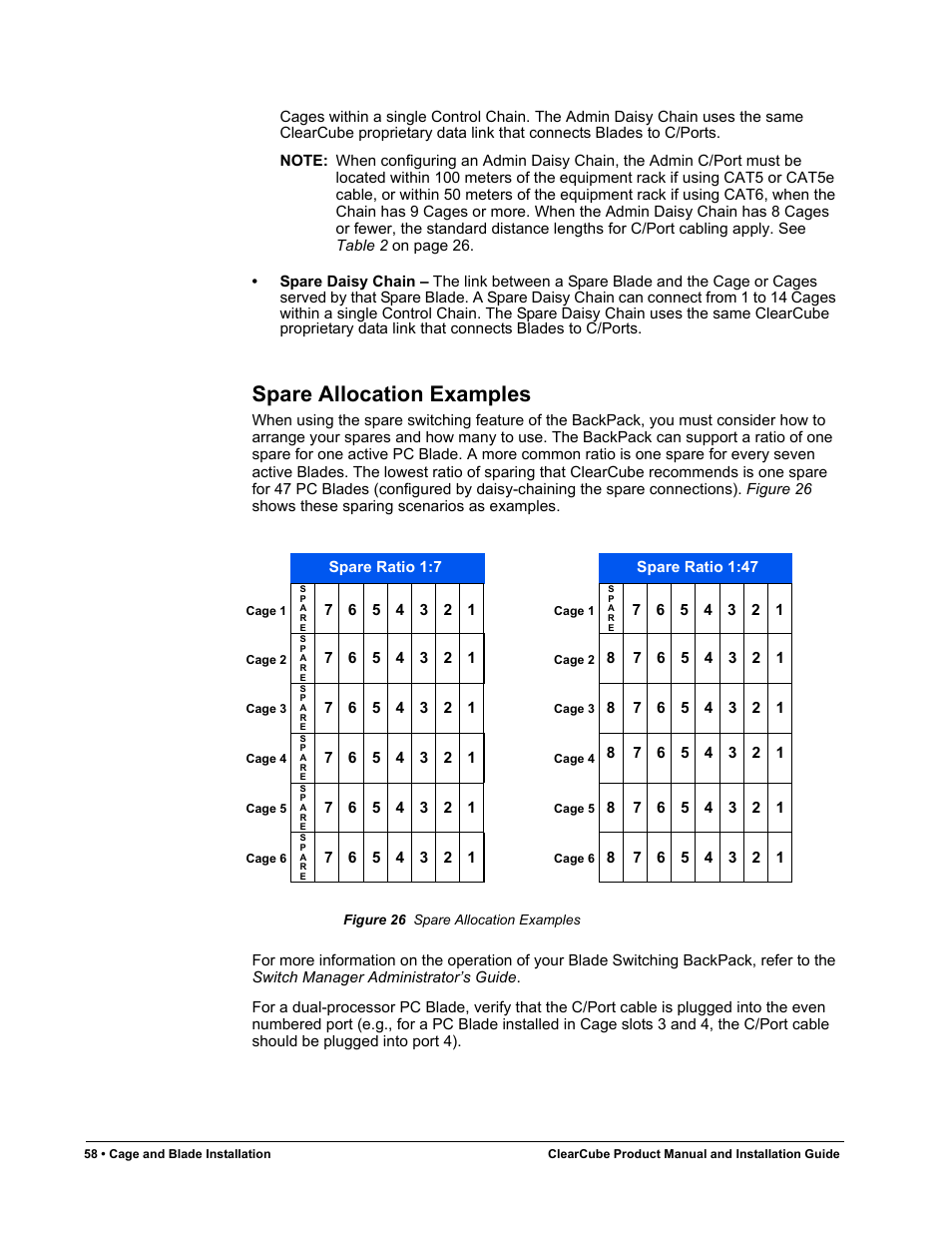 Spare allocation examples, Figure 26 | ClearCube R Series Pentium 4 User Manual | Page 68 / 142