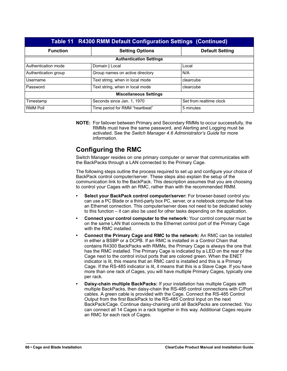 Configuring the rmc | ClearCube R Series Pentium 4 User Manual | Page 76 / 142
