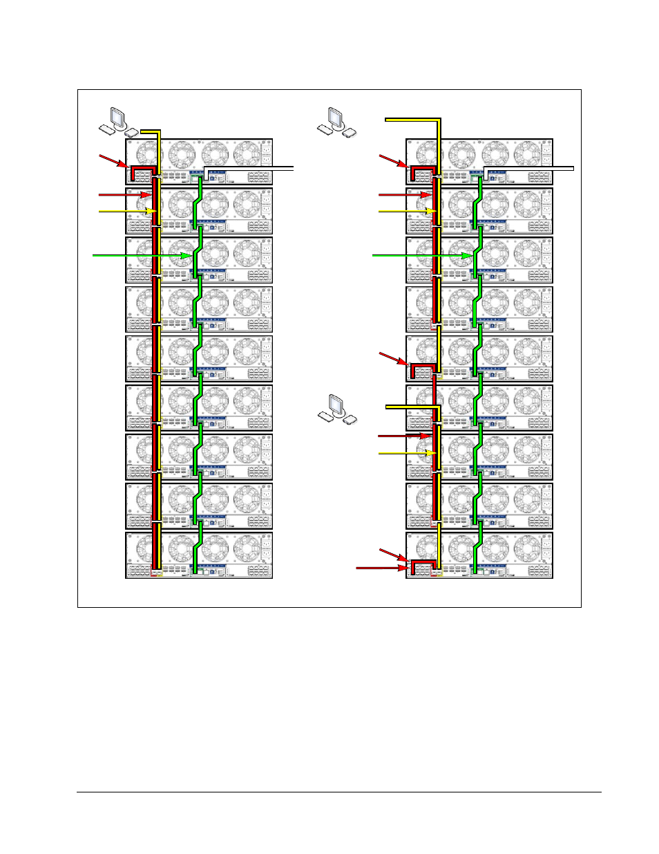 Control chain with multiple daisy chains, Control chain with single daisy chains, Figure 26 daisy-chain examples | ClearCube R-Series Data Center Products User Manual | Page 63 / 154