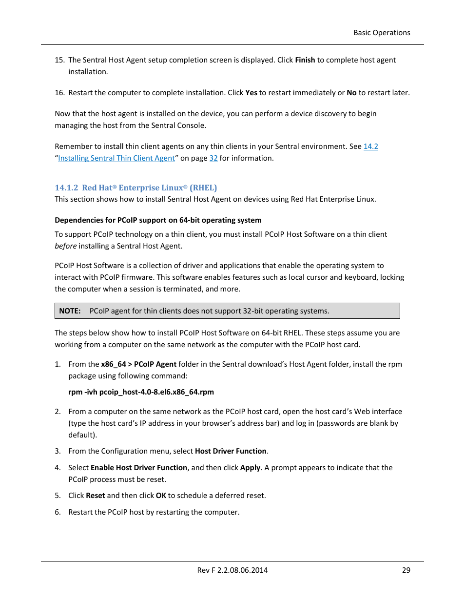 2 red hat® enterprise linux® (rhel), 2 red hat, Enterprise linux | Rhel) | ClearCube Sentral 6.9.3 User Manual | Page 36 / 61