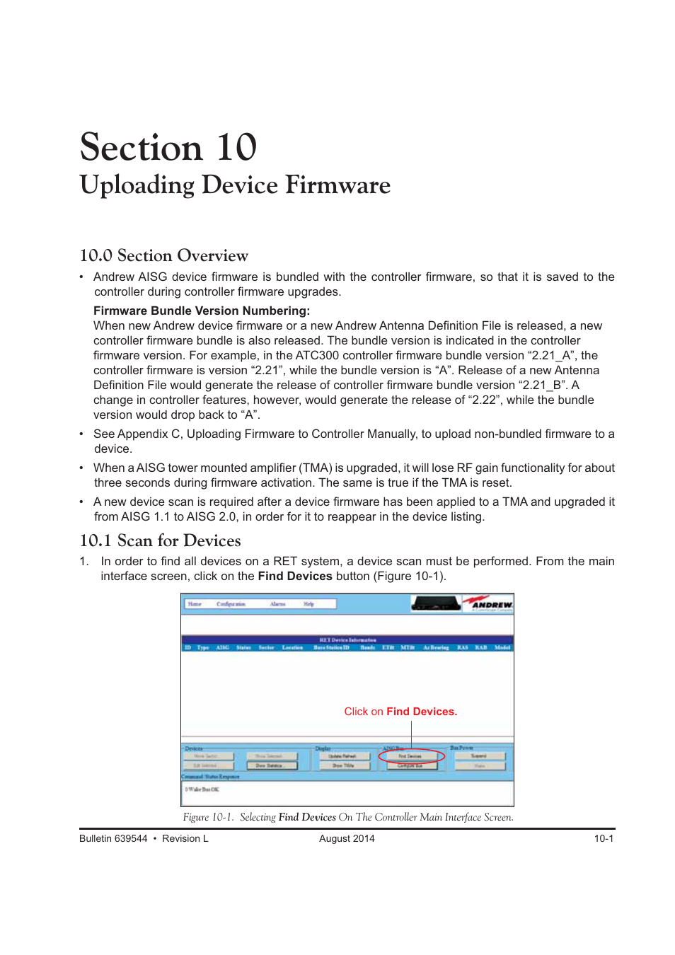 Uploading device firmware, 1 scan for devices | CommScope ATC300-2000 User Manual | Page 102 / 214