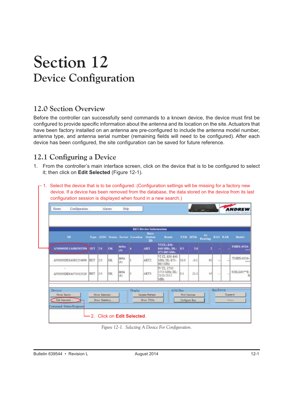 Device configuration | CommScope ATC300-2000 User Manual | Page 128 / 214