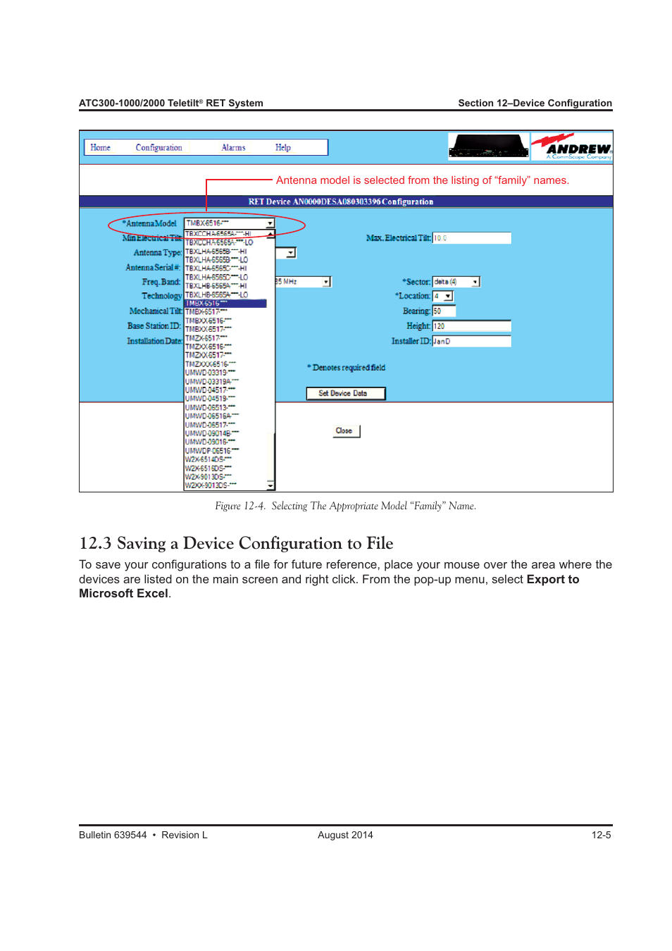 3 saving a device configuration to file | CommScope ATC300-2000 User Manual | Page 132 / 214