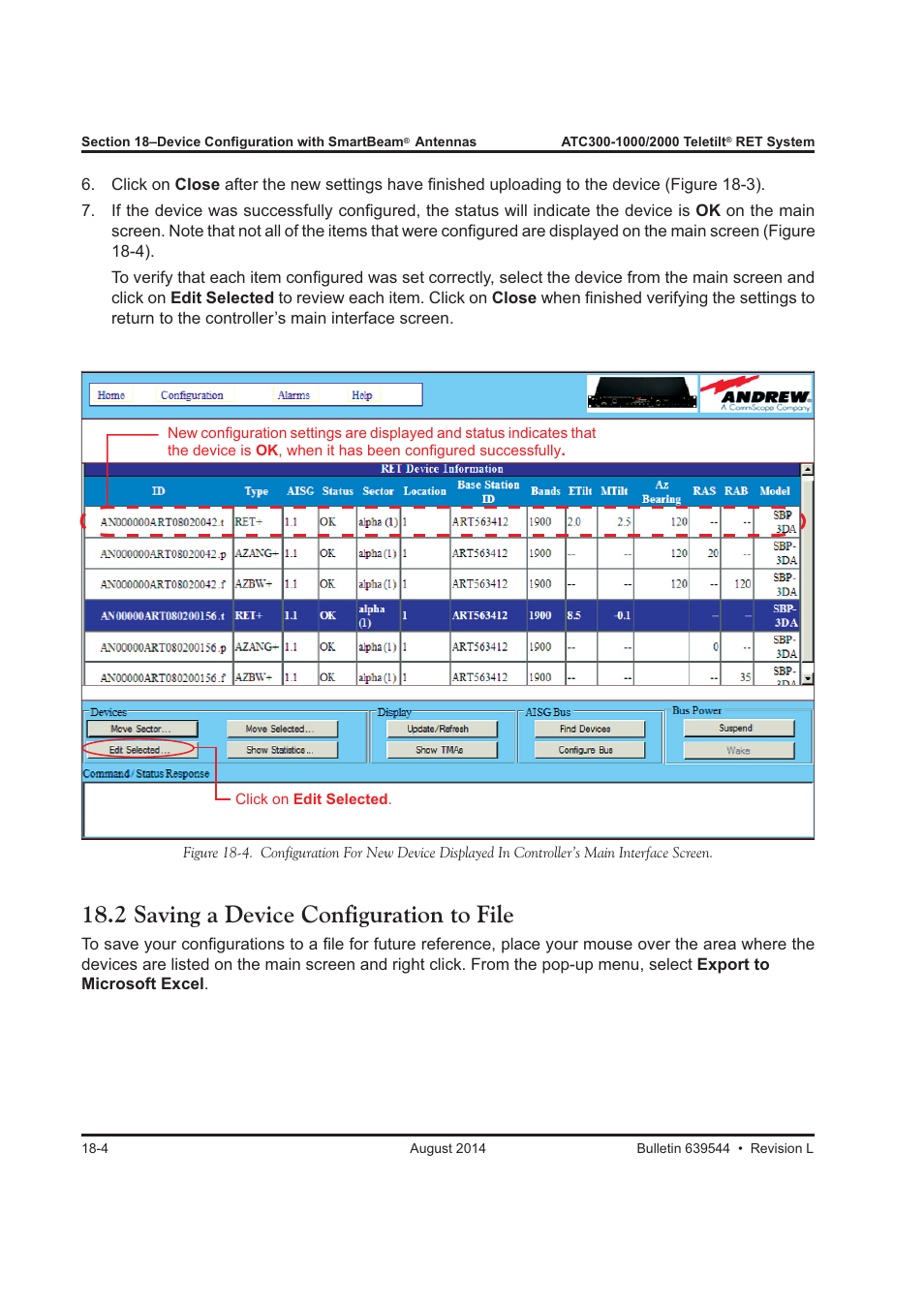 2 saving a device configuration to file | CommScope ATC300-2000 User Manual | Page 161 / 214