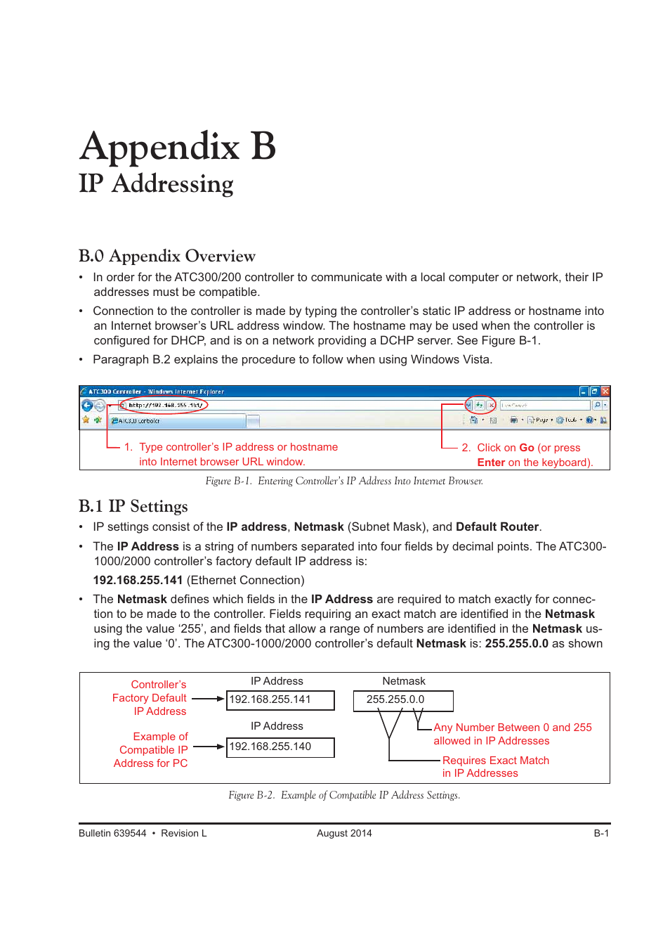 Appendix b, Ip addressing, B.0 appendix overview | B.1 ip settings | CommScope ATC300-2000 User Manual | Page 192 / 214