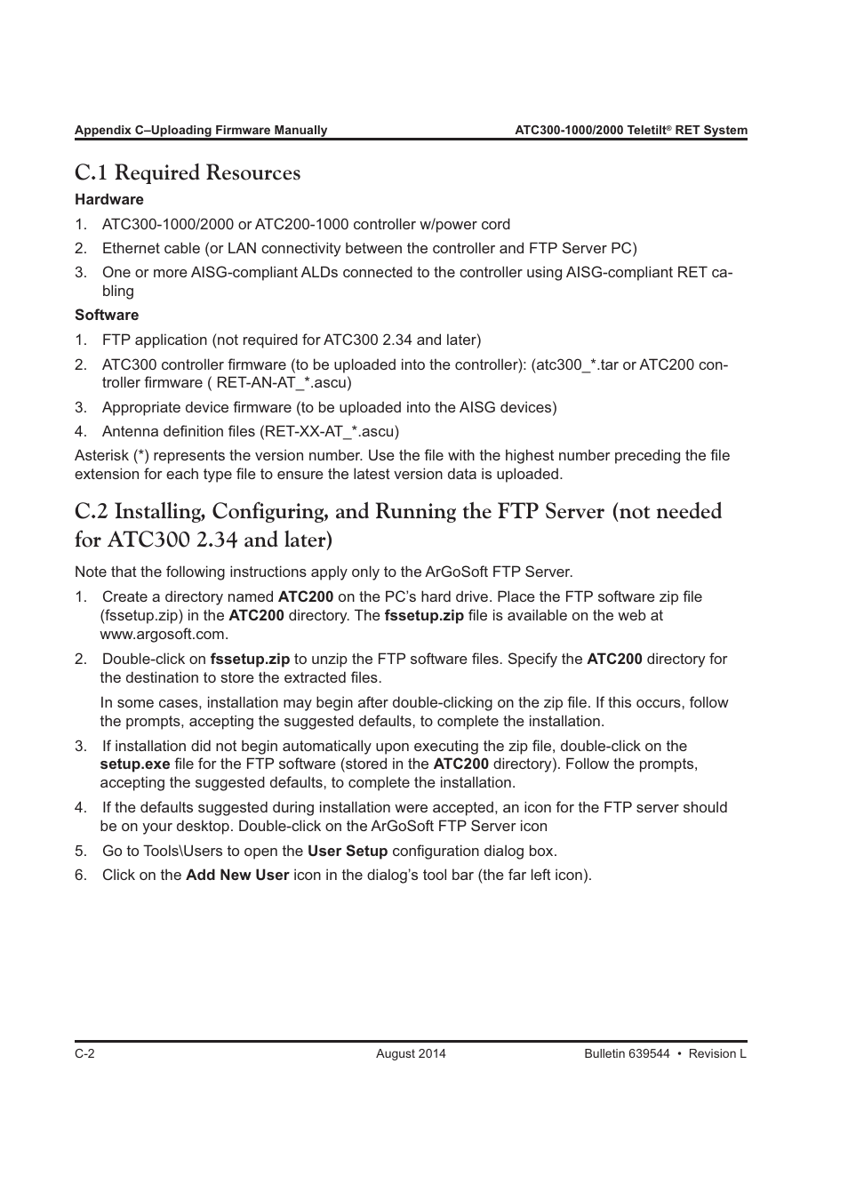 C.1 required resources | CommScope ATC300-2000 User Manual | Page 199 / 214