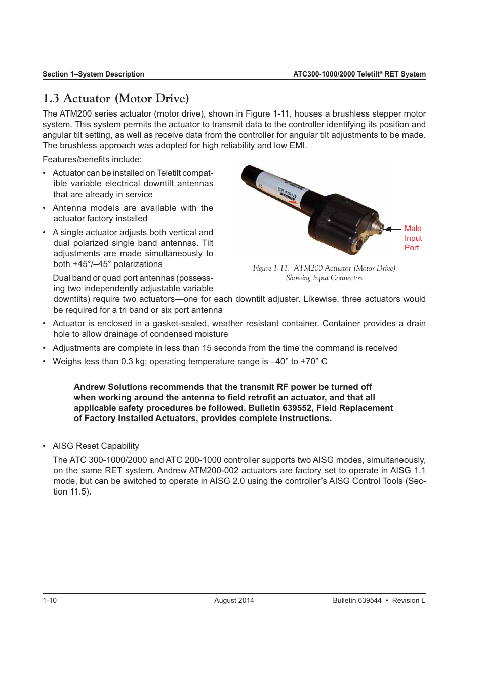 3 actuator (motor drive) | CommScope ATC300-2000 User Manual | Page 26 / 214