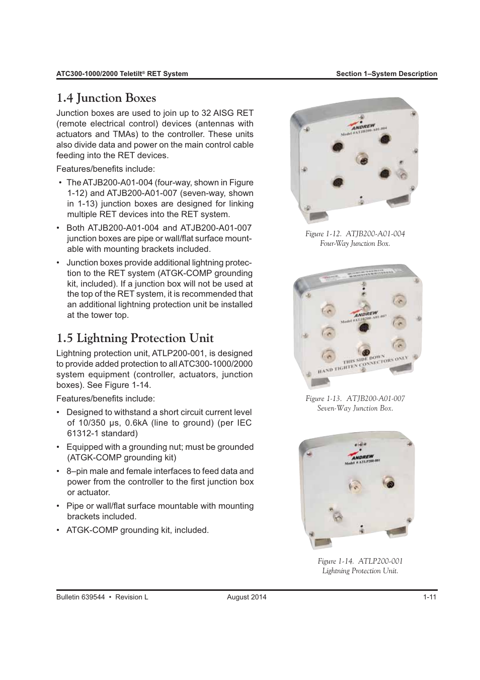 4 junction boxes, 5 lightning protection unit | CommScope ATC300-2000 User Manual | Page 27 / 214