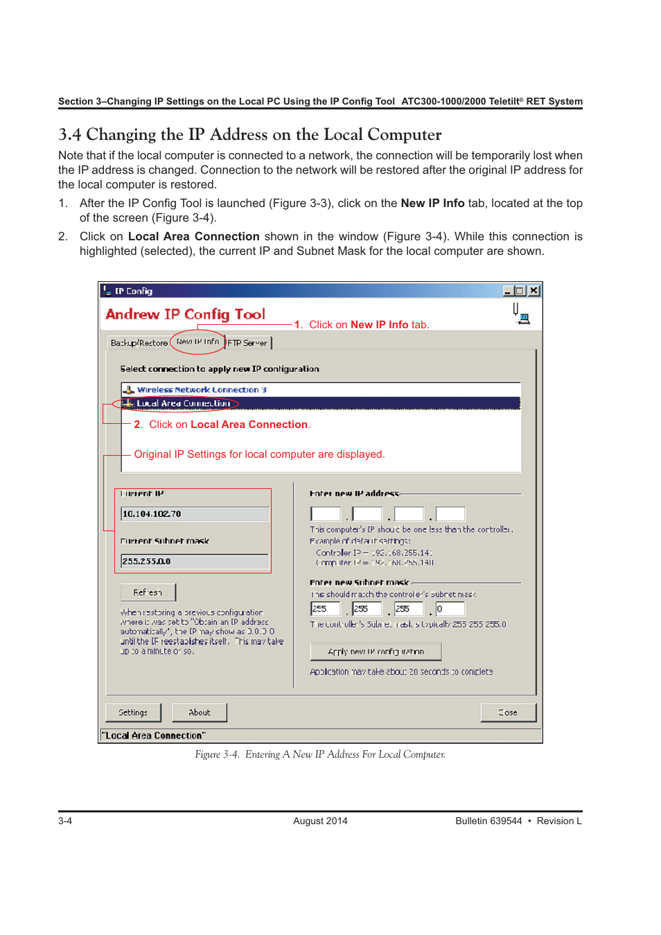 4 changing the ip address on the local computer | CommScope ATC300-2000 User Manual | Page 37 / 214