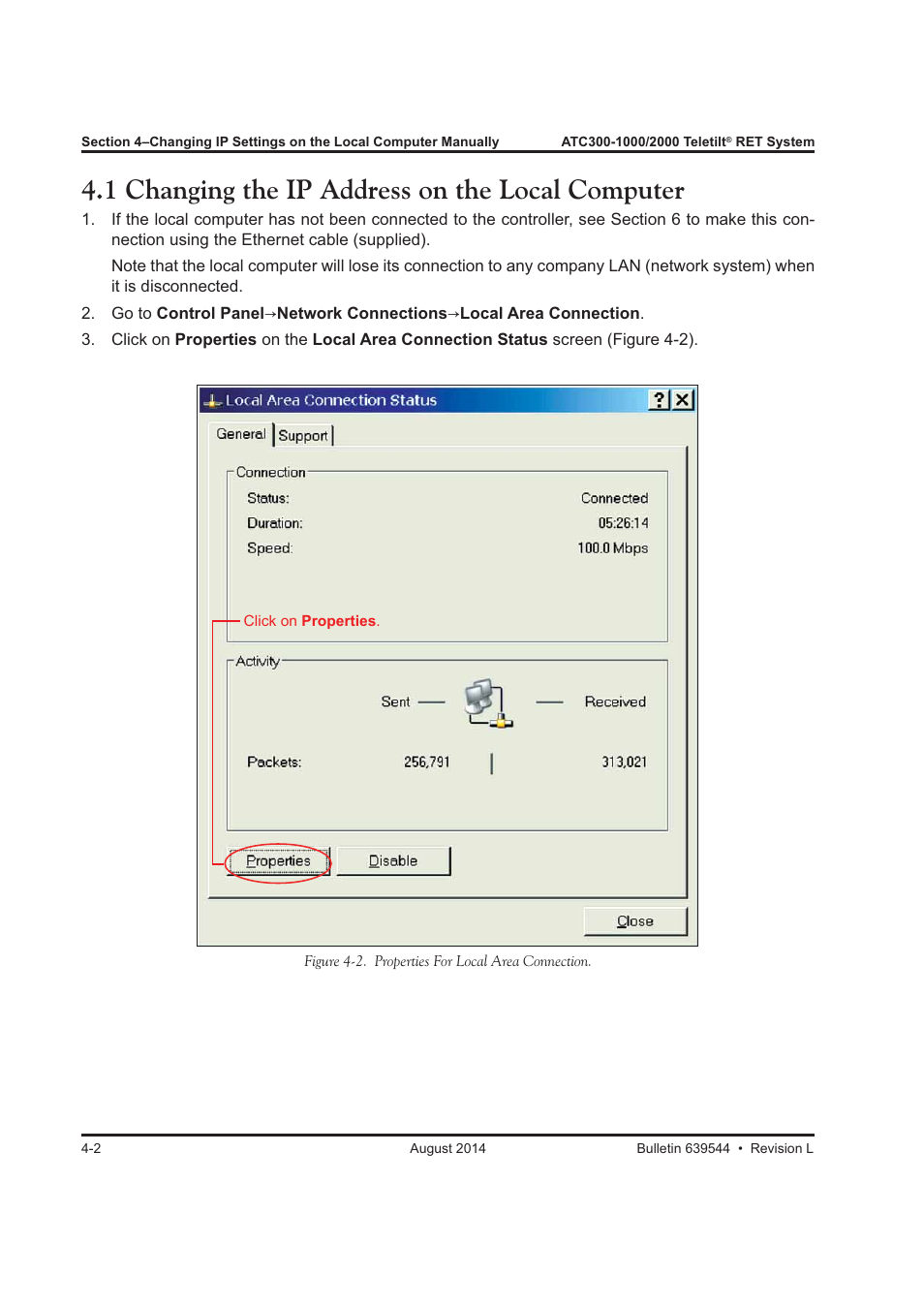 1 changing the ip address on the local computer | CommScope ATC300-2000 User Manual | Page 45 / 214