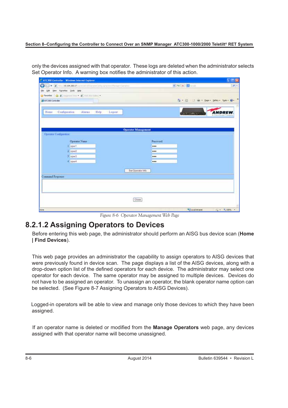 2 assigning operators to devices | CommScope ATC300-2000 User Manual | Page 83 / 214