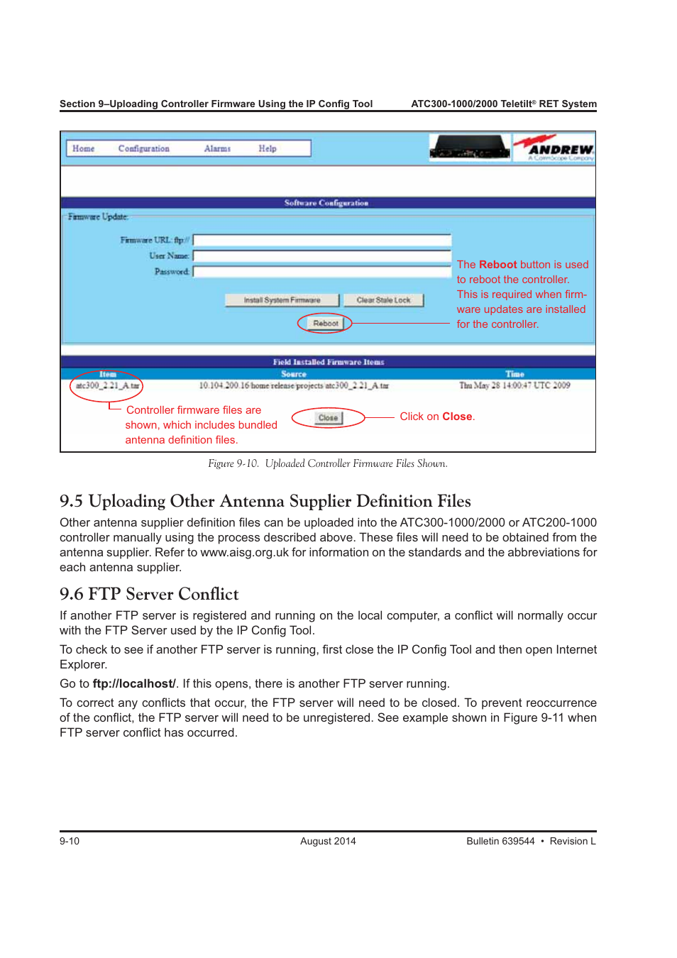 6 ftp server conflict | CommScope ATC300-2000 User Manual | Page 98 / 214