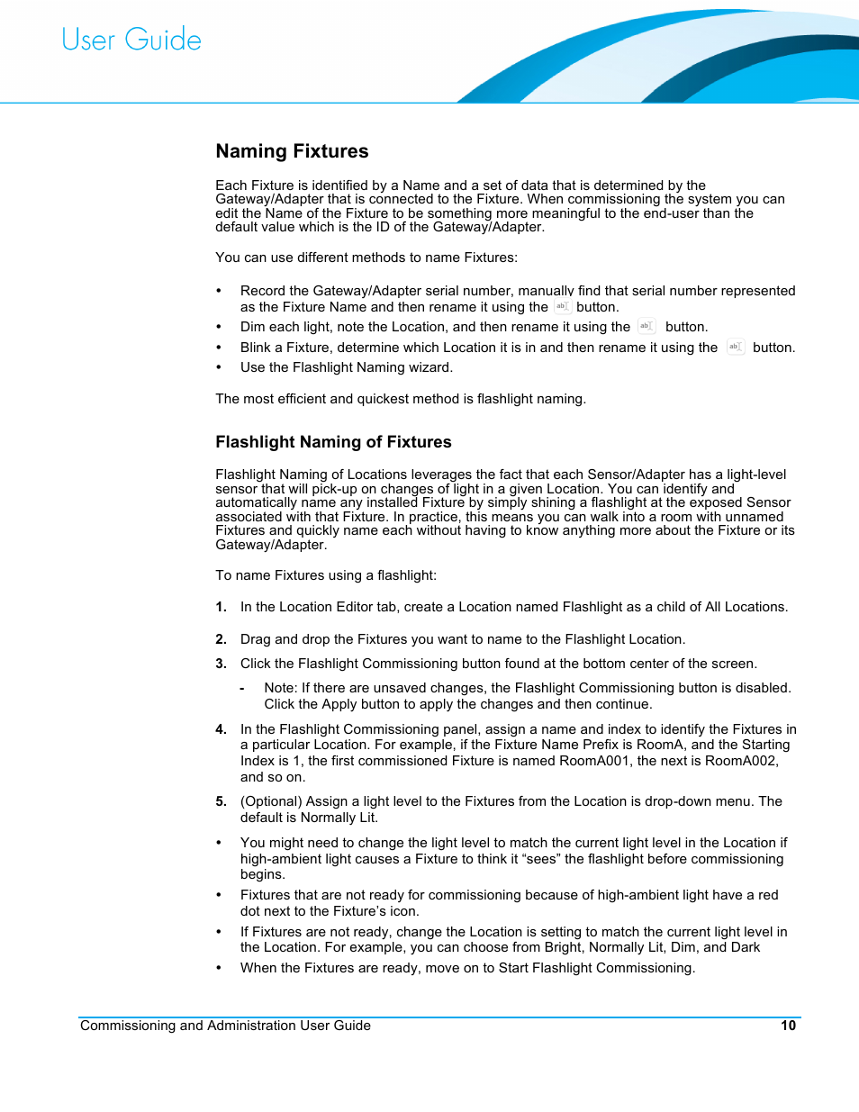 Naming fixtures | CommScope Redwood version 3.2 User Manual | Page 13 / 41