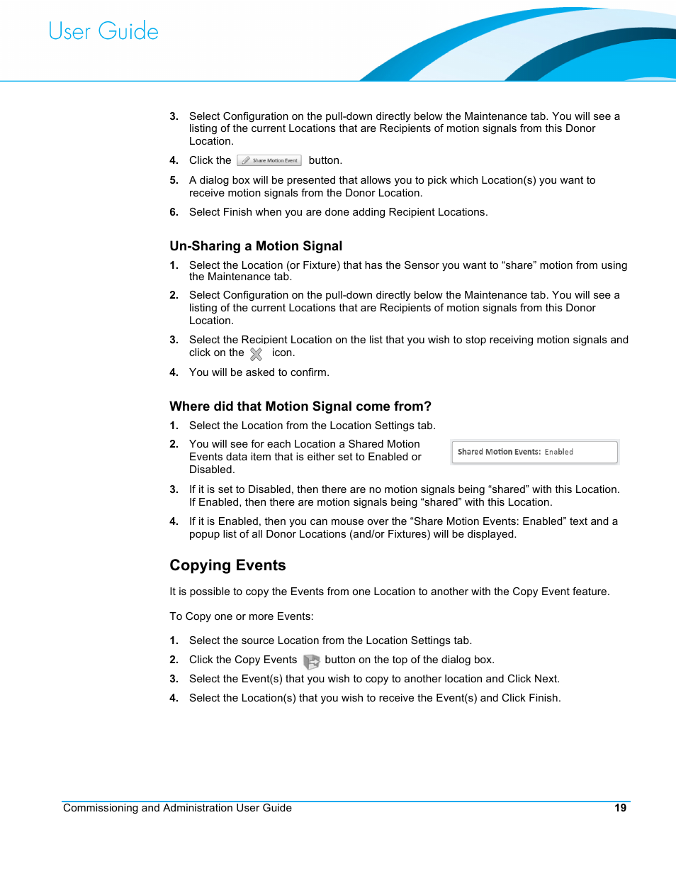 Copying events | CommScope Redwood version 3.2 User Manual | Page 22 / 41