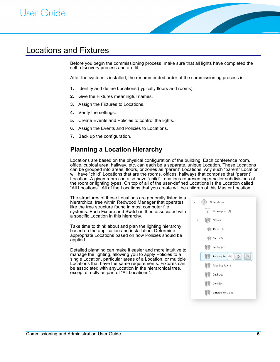 Locations and fixtures, Planning a location hierarchy | CommScope Redwood version 3.2 User Manual | Page 9 / 41