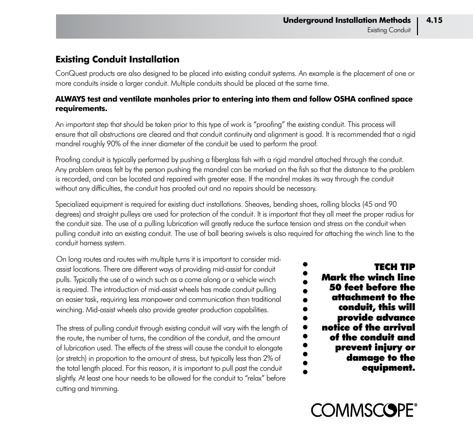 CommScope ConQuest Conduit Construction User Manual | Page 33 / 79