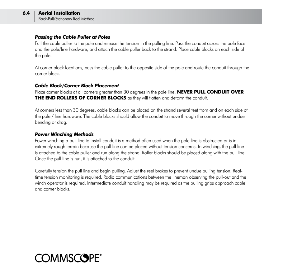 CommScope ConQuest Conduit Construction User Manual | Page 48 / 79