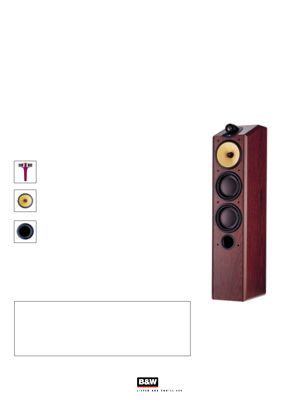 Bowers & Wilkins CDM 9NT User Manual | 1 page