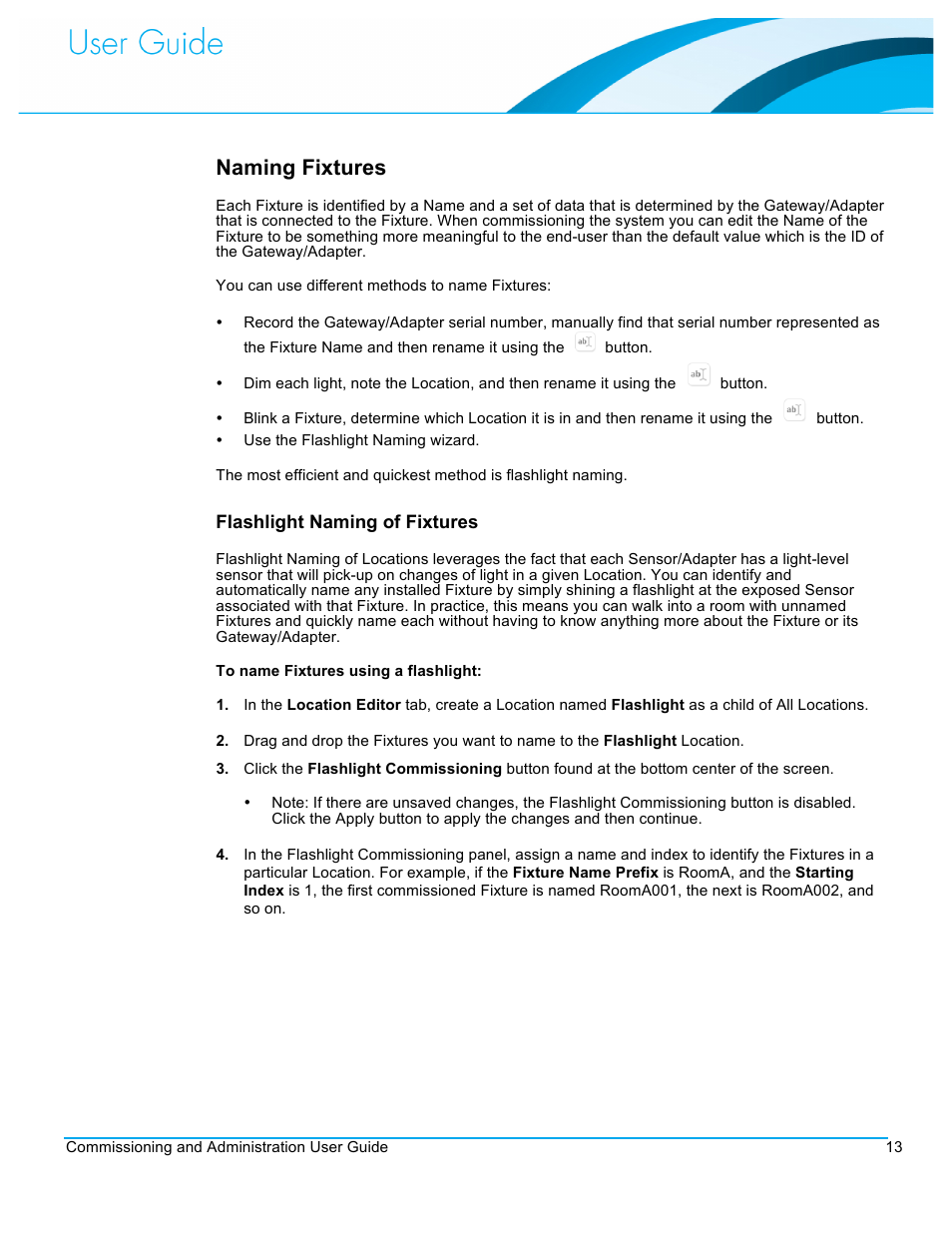 Naming fixtures | CommScope Redwood version 3.1 User Manual | Page 14 / 42