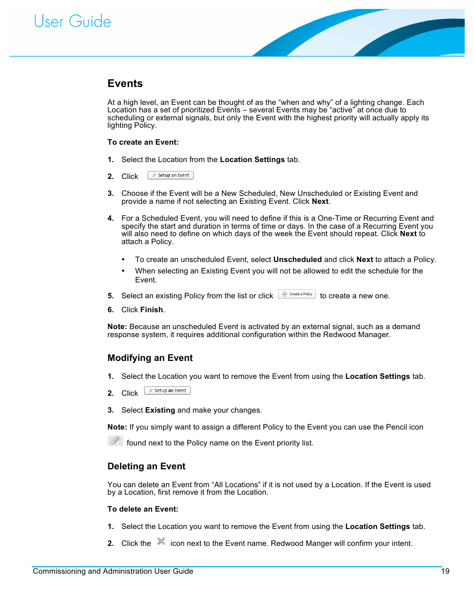 Events | CommScope Redwood version 3.1 User Manual | Page 20 / 42