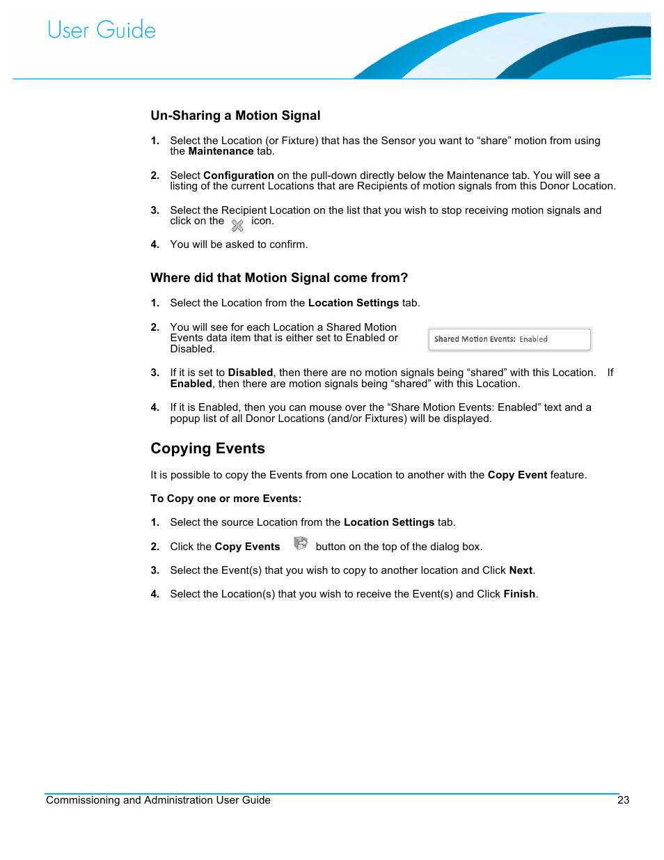 Copying events | CommScope Redwood version 3.1 User Manual | Page 24 / 42