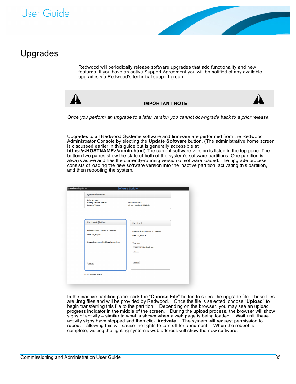 Upgrades | CommScope Redwood version 3.1 User Manual | Page 36 / 42