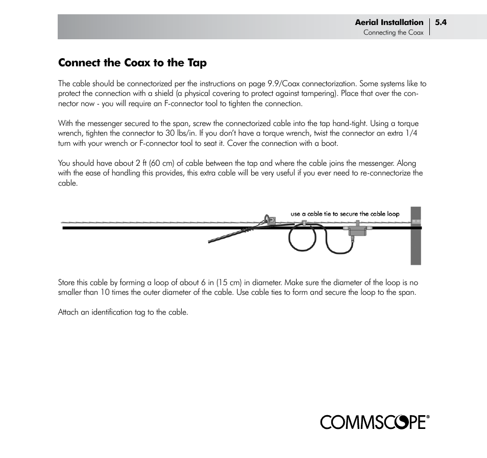 Connect the coax to the tap | CommScope Drop Cable User Manual | Page 23 / 66