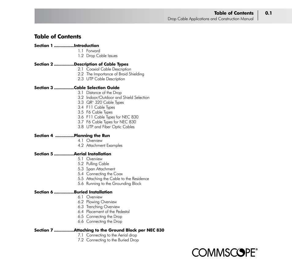 CommScope Drop Cable User Manual | Page 3 / 66