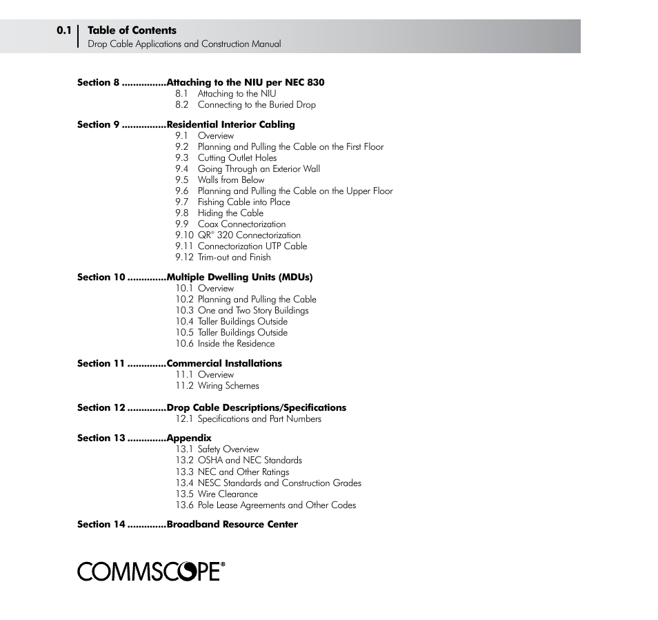 CommScope Drop Cable User Manual | Page 4 / 66