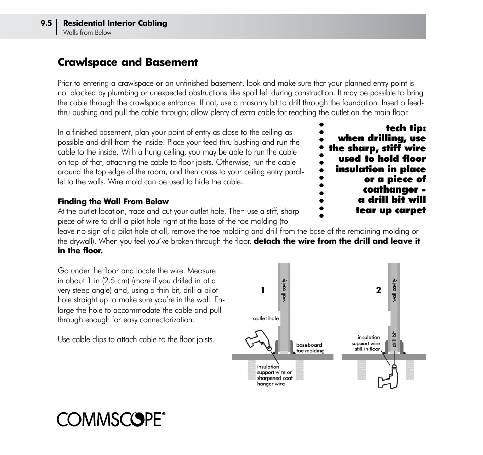 Crawlspace and basement | CommScope Drop Cable User Manual | Page 40 / 66