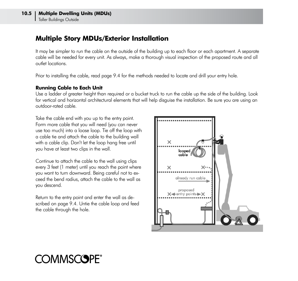 Multiple story mdus/exterior installation | CommScope Drop Cable User Manual | Page 52 / 66