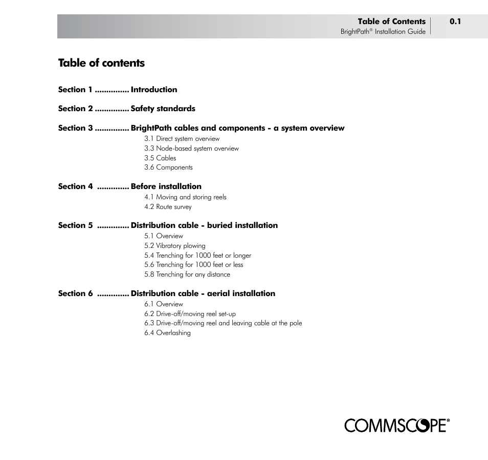 CommScope BOSTM BrightPath Optical Solutions User Manual | Page 3 / 48