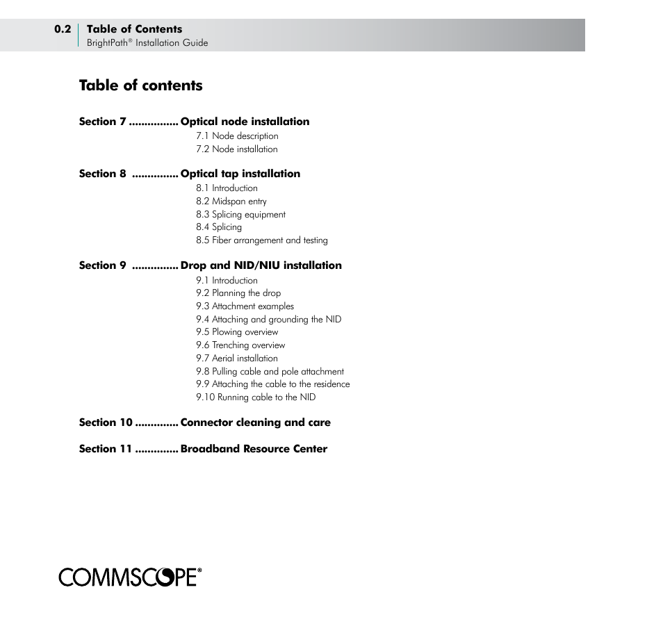 CommScope BOSTM BrightPath Optical Solutions User Manual | Page 4 / 48