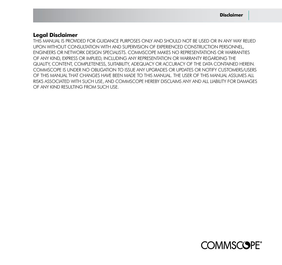 CommScope BOSTM BrightPath Optical Solutions User Manual | Page 47 / 48