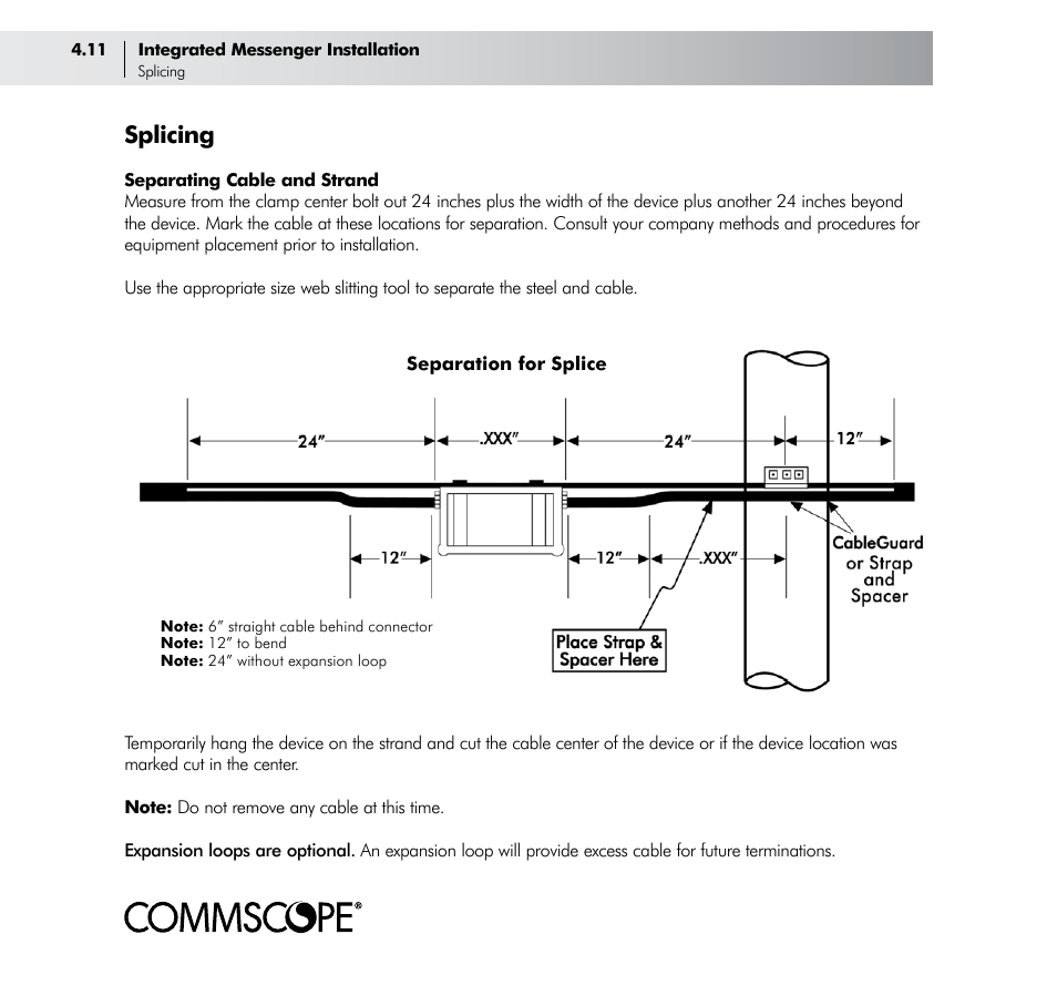 Splicing | CommScope Trunk & Distribution Cable User Manual | Page 40 / 74