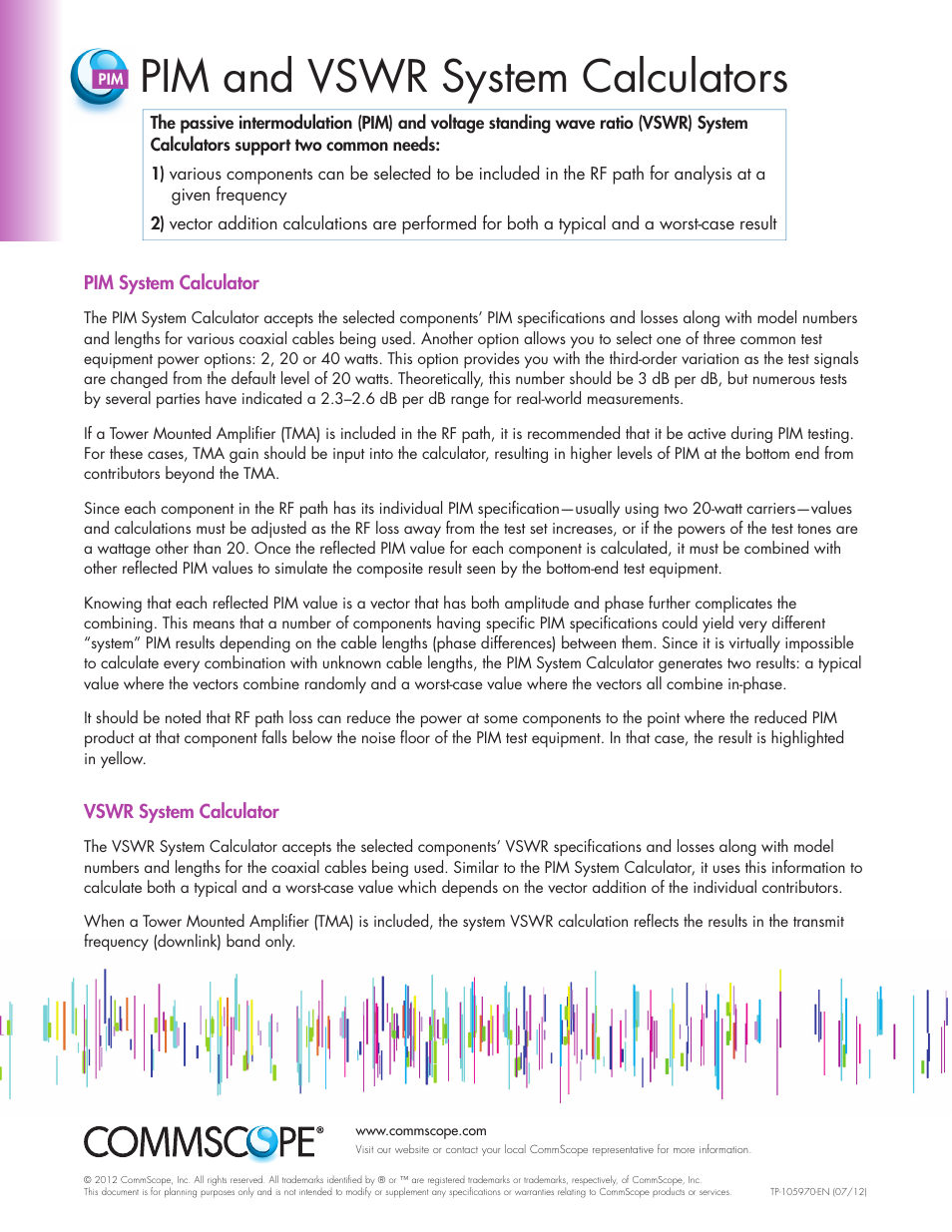 CommScope VSWR System User Manual | 1 page